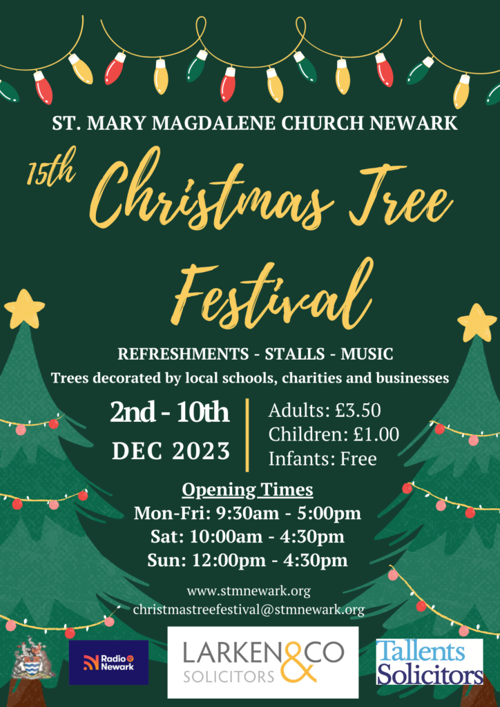 Post advertising Newark Christmas Tree Festival