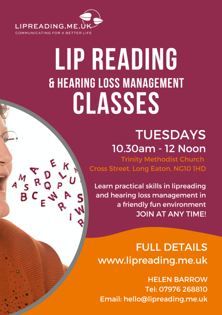 Lipreading and Hearing Loss Management Class Poster Long Eaton Class